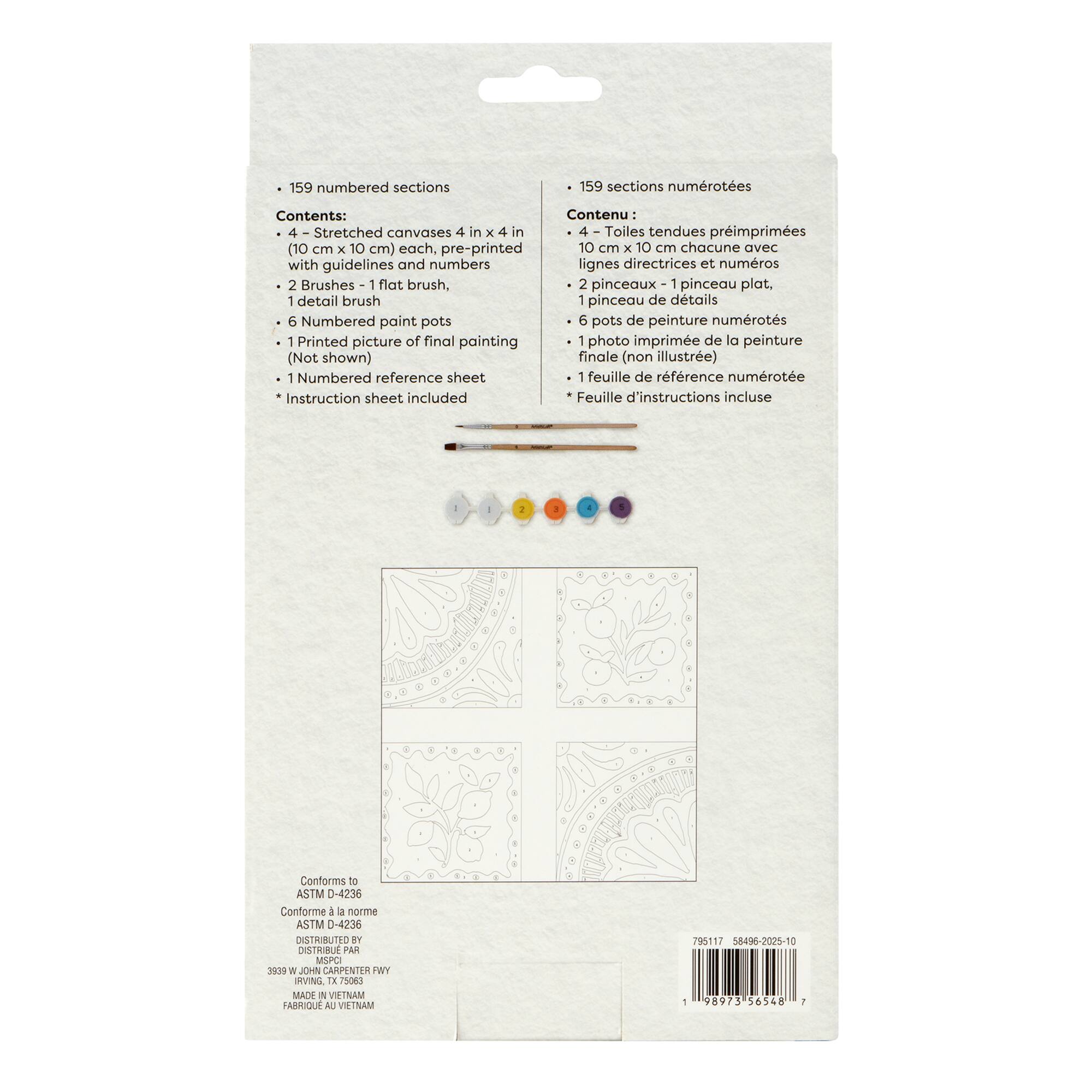 Citrus Tiles Paint-by-Number Gallery Mini Kit by Artist's Loft®